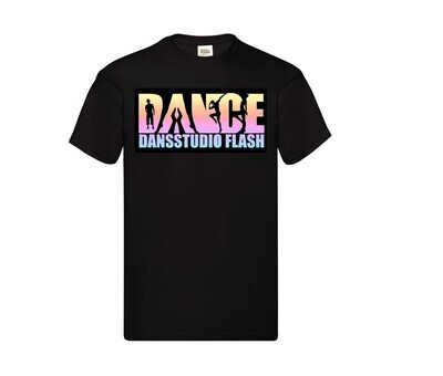 Kids T shirt zwart met rainbow logo