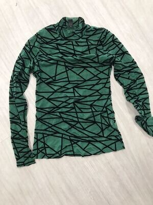 T-shirt, groen, geometrisch