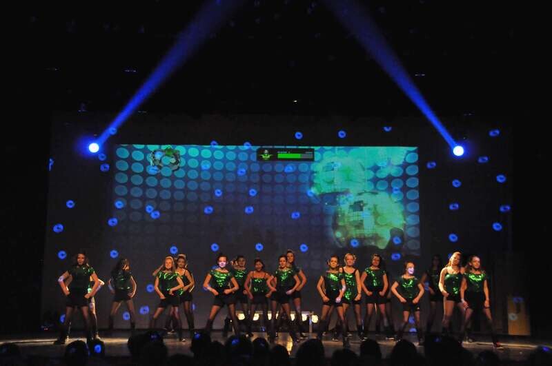 Top, groen met glitter (10)