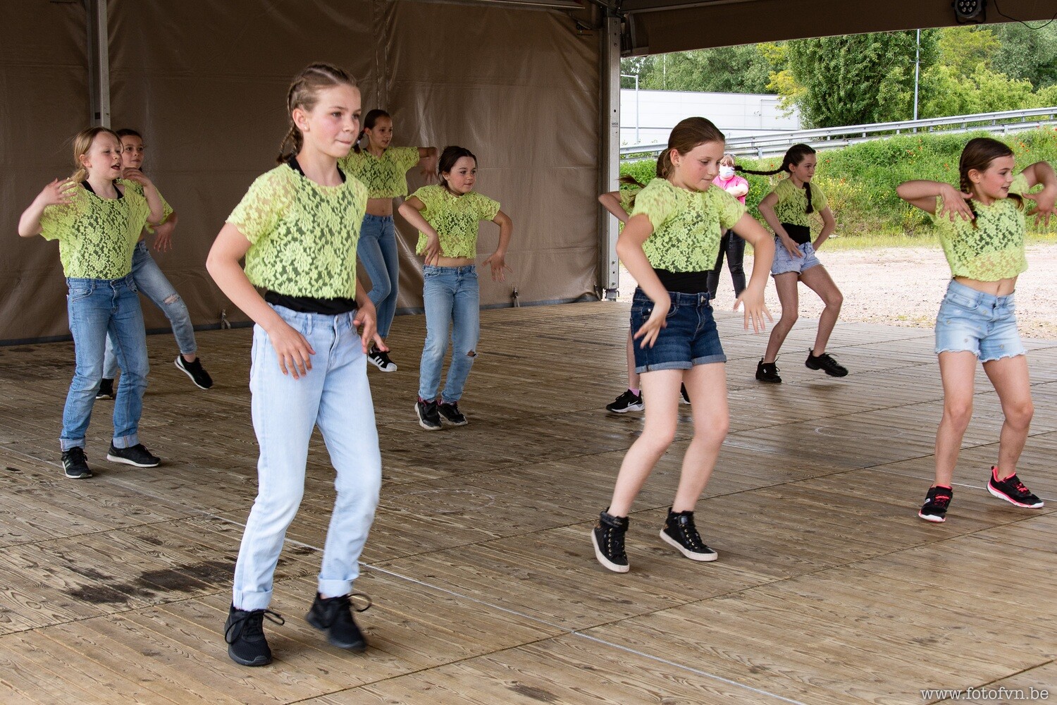 Crop top, groen, kant (11)