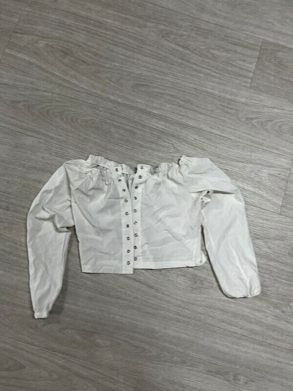 Crop top, wit met veter (9)