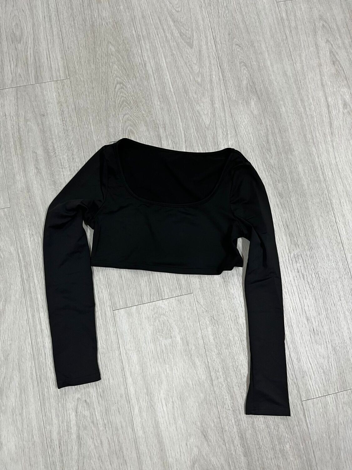 Crop top, zwart (9)