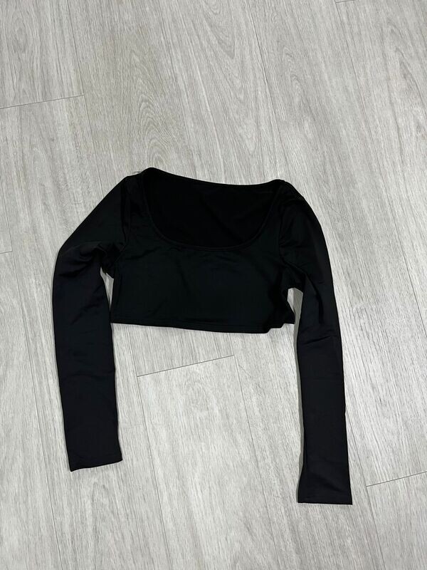Crop top, zwart (9)