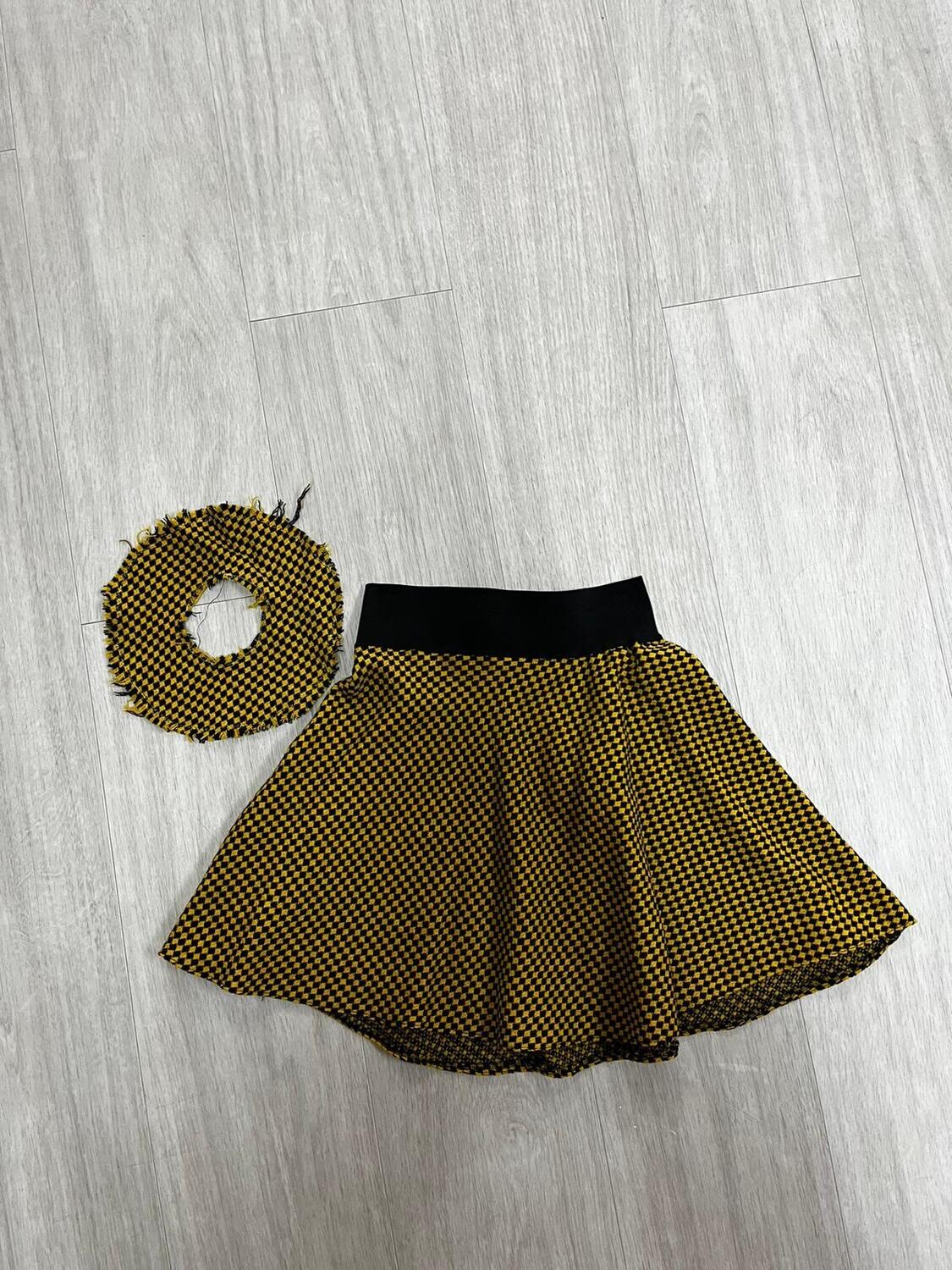 Rok, geel geruit (+ extra rondjes) (6)