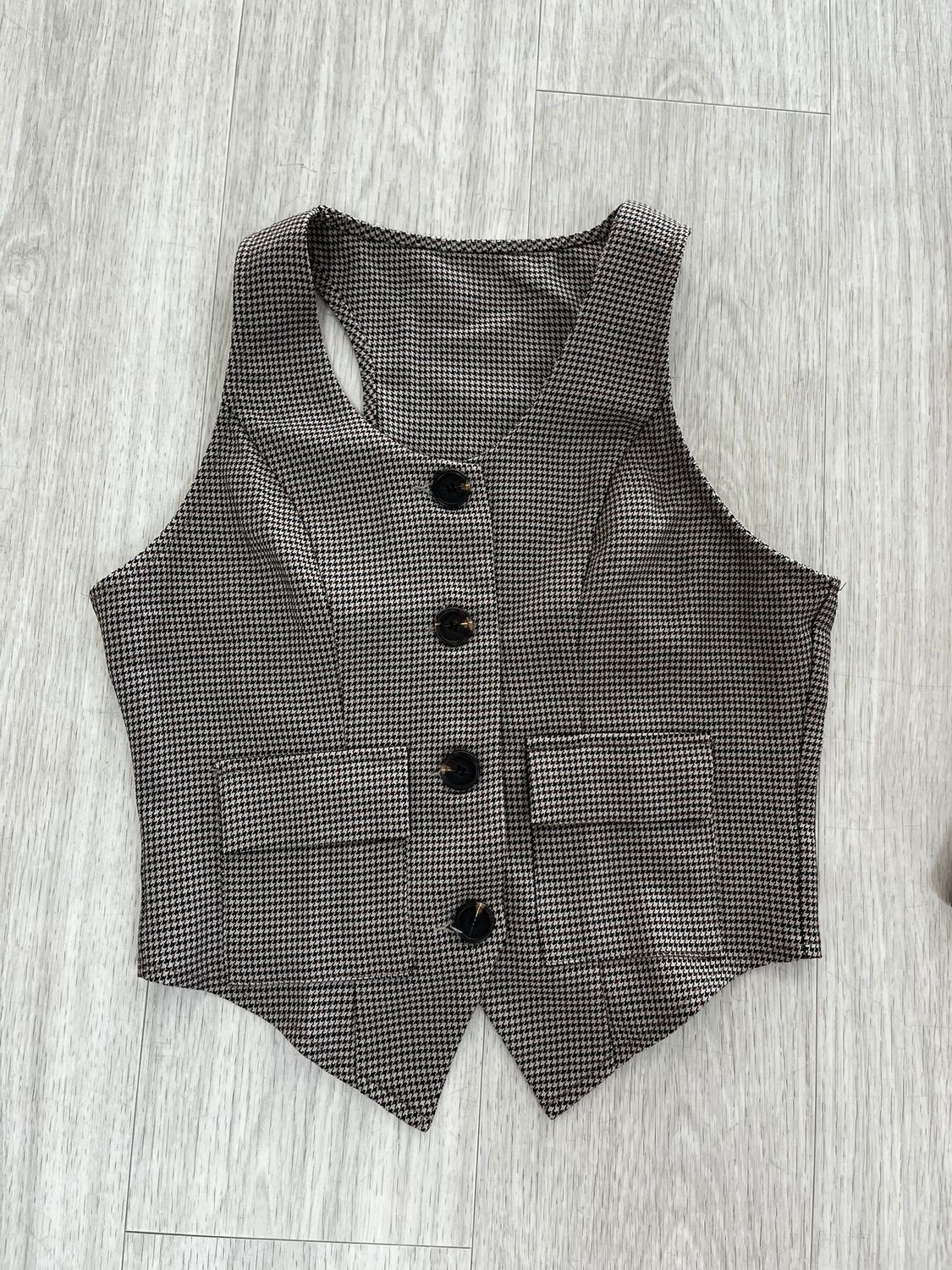 Kostuumvest, geruit