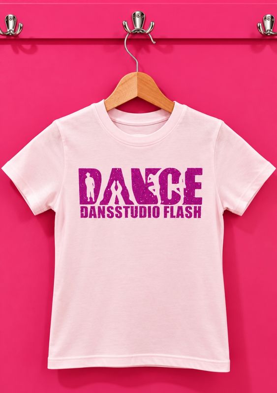 Witte t shirt met glitter logo in kleur kids
