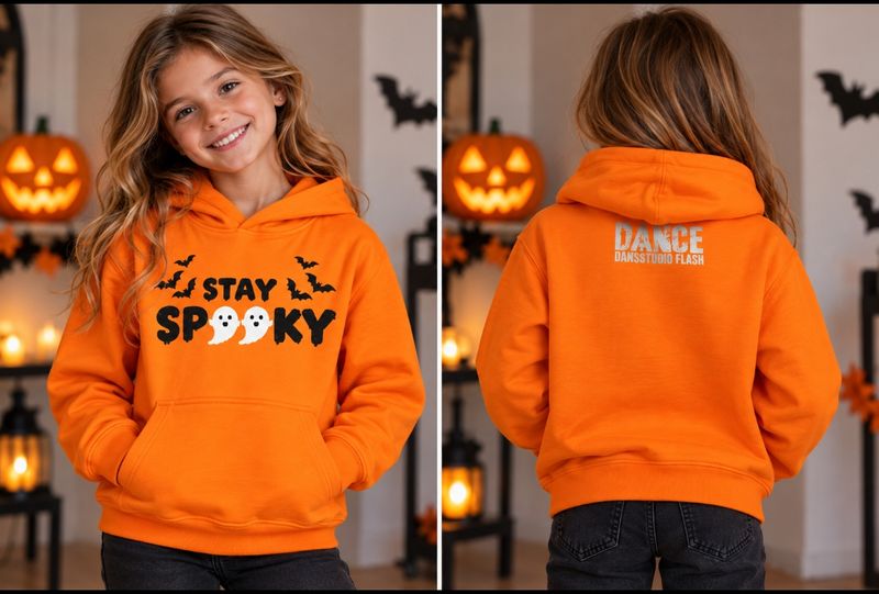 halloween sweater 'stay spooky' oranje halloween sweater 'stay spooky' oranje