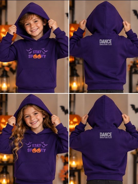 halloween sweater 'stay spooky' - paars