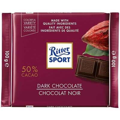 *NEW* - Ritter Sport - Dark Chocolate - Dark Chocolate 50%  - 100g