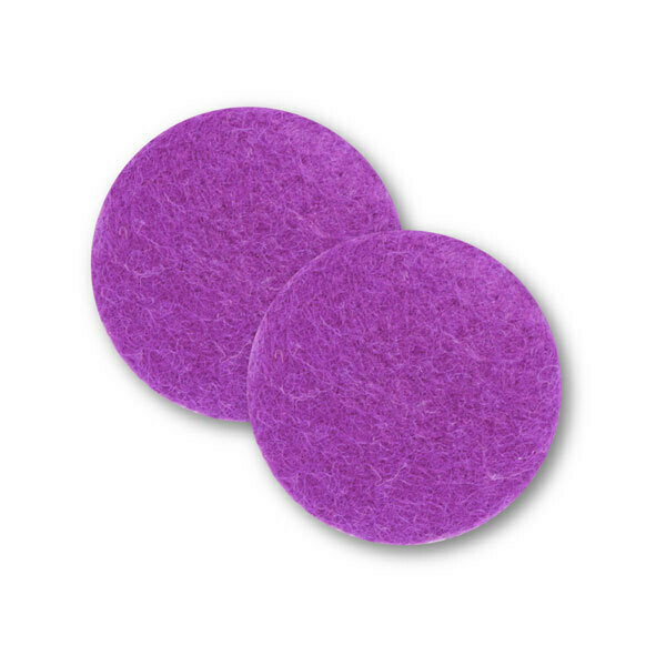 Sæt af 2 knapper til design-selv puder / Blomme