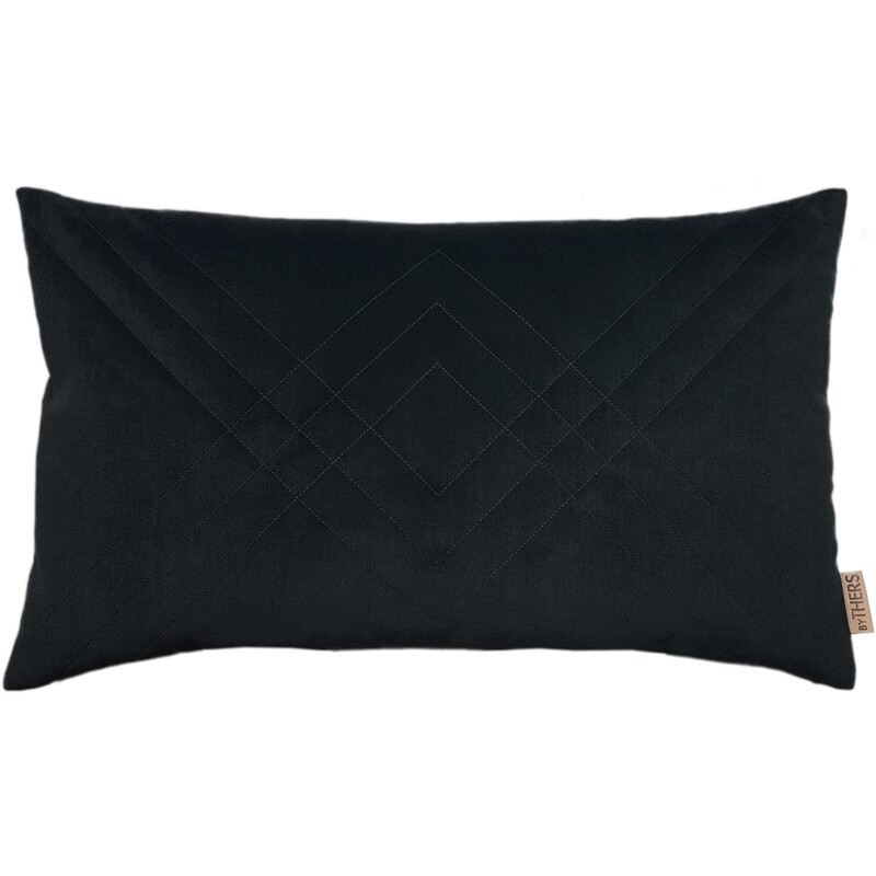 Quiltet Velour - Sort