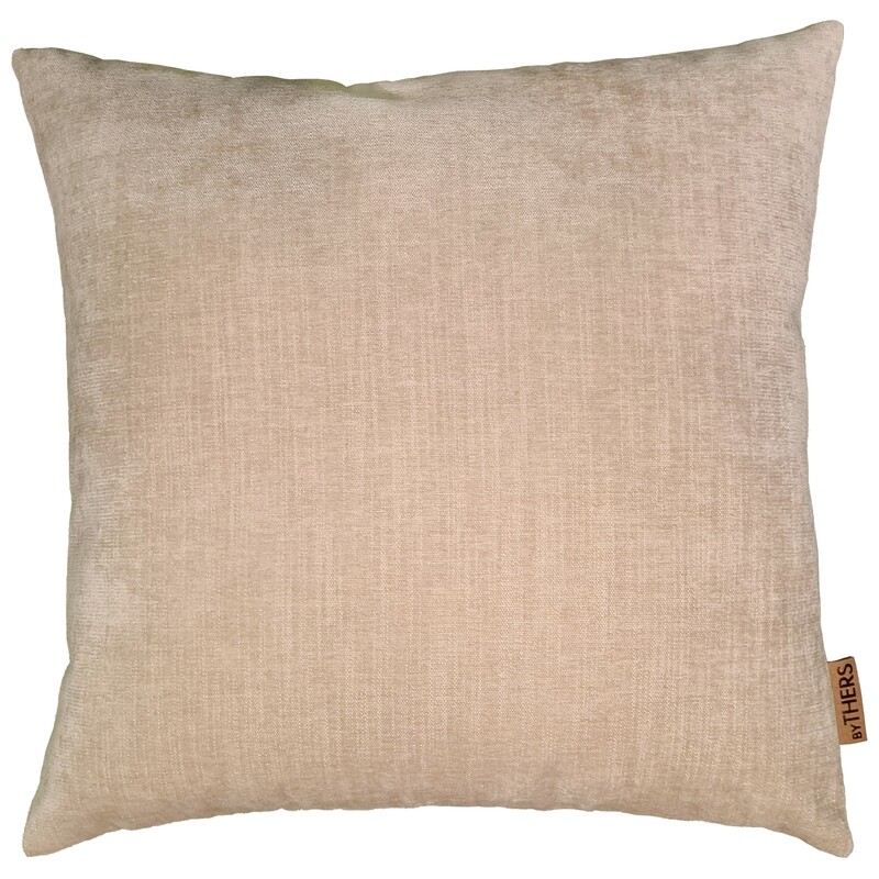 Beige chenille pude - Kvadratisk