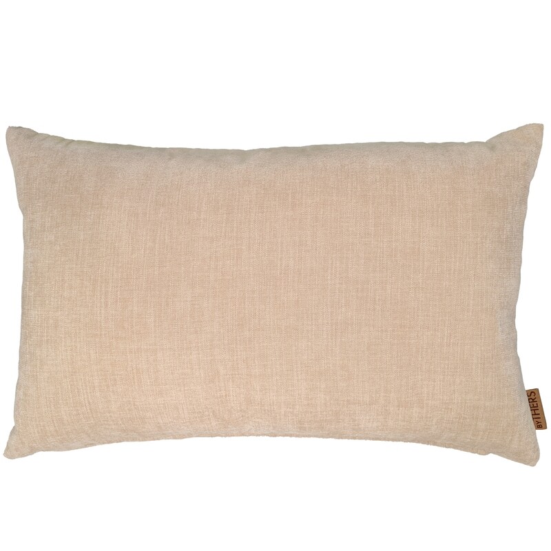 Beige chenille pude - Aflang