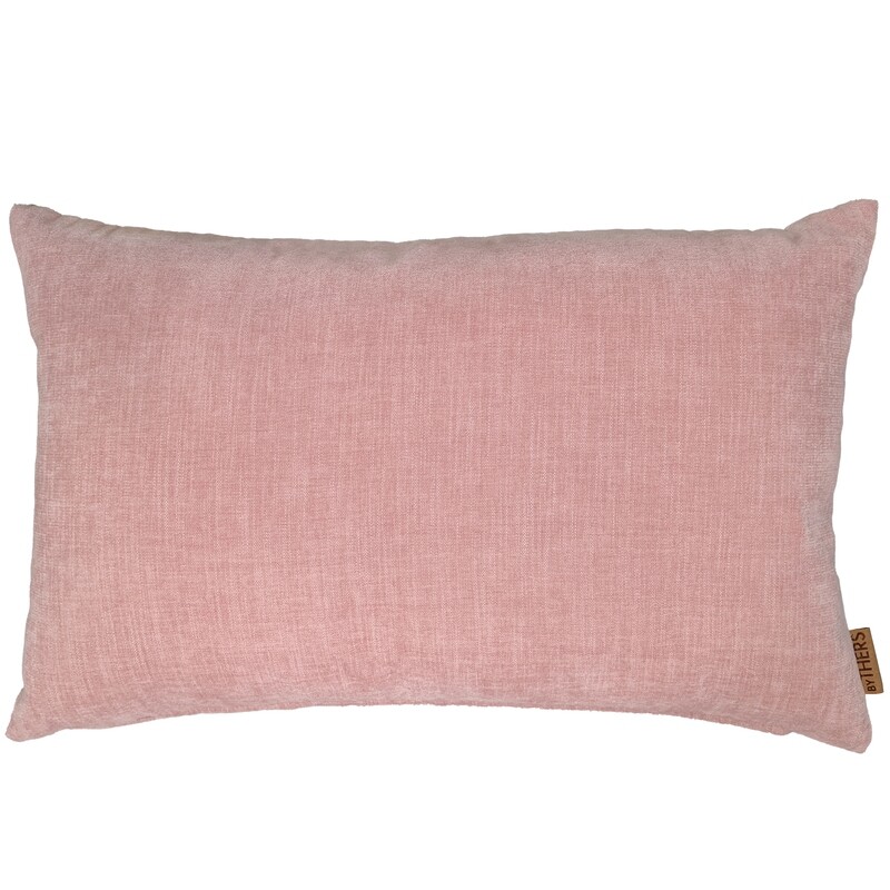 Rosa chenille pude - Aflang