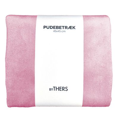 Bubblegum velour pudebetræk - Kvadratisk