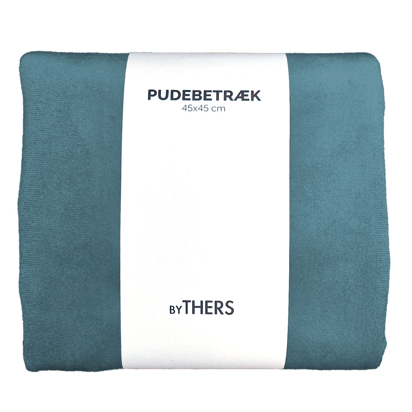 Petroleum velour pudebetræk - Kvadratisk