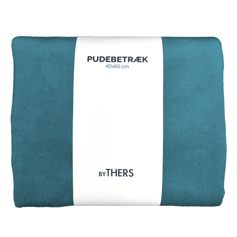 Petroleum velour pudebetræk - Aflang