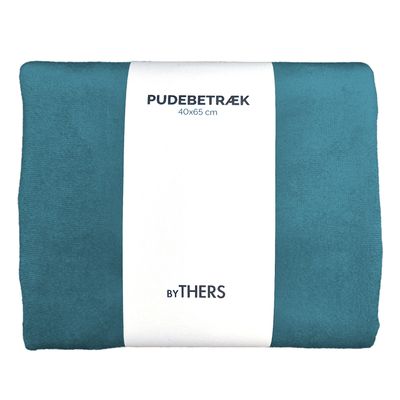 Petroleum velour pudebetræk - Aflang
