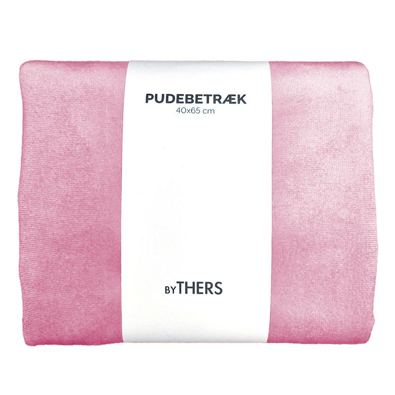Bubblegum velour pudebetræk - Aflang