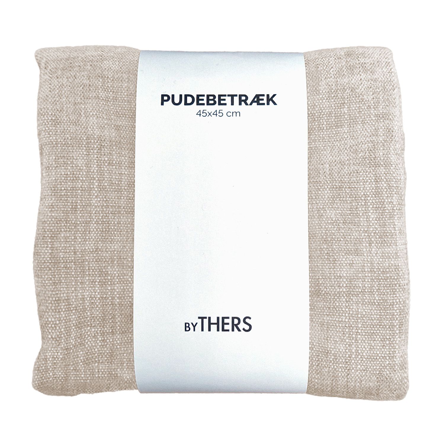 Beige chenille pudebetræk - Kvadratisk