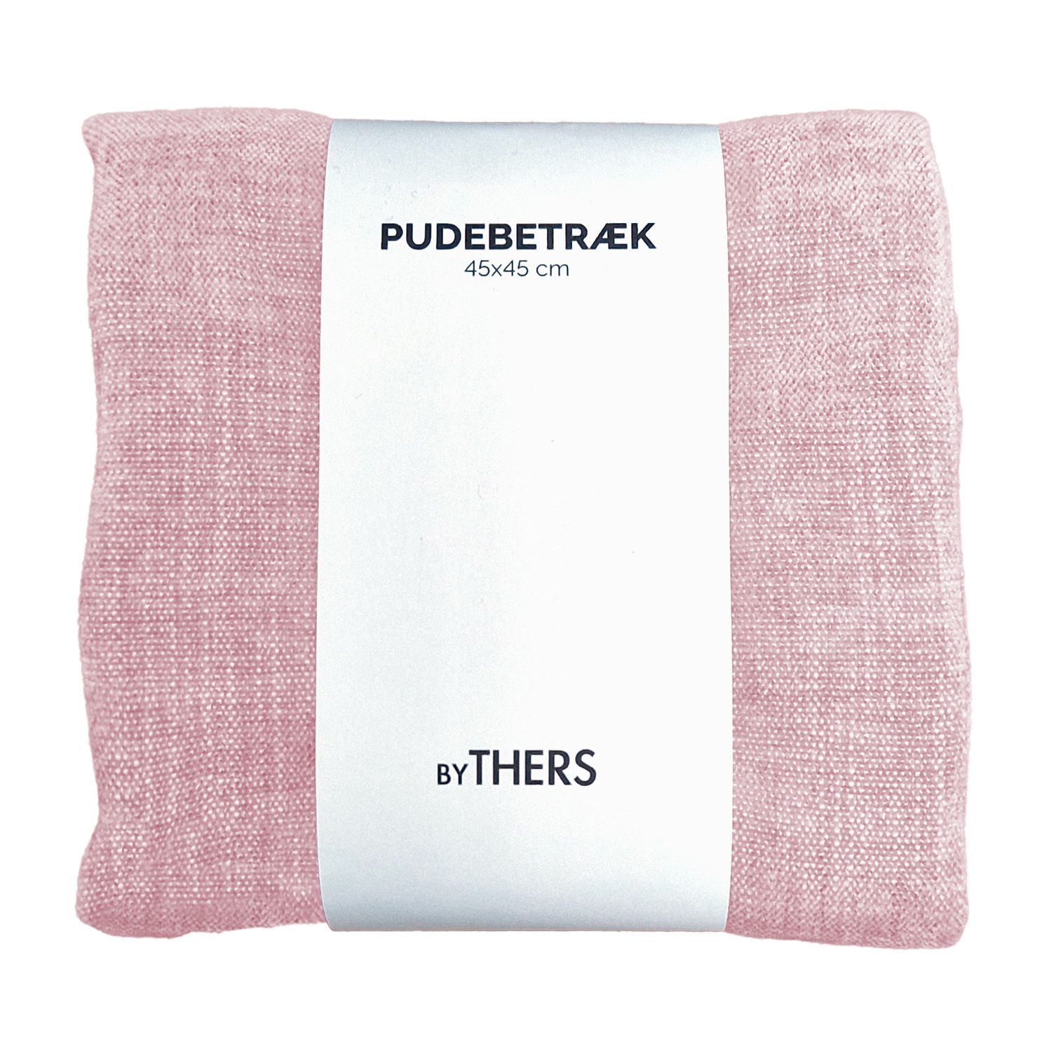 Rosa chenille pudebetræk - Kvadratisk