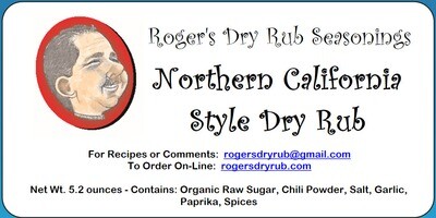 Northern California Style Dry Rub ~ Nor. Cal. BBQ Region