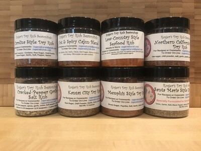 Regional Flavors Dry Rub Collection - 8 Small Size Jars - FREE Shipping!