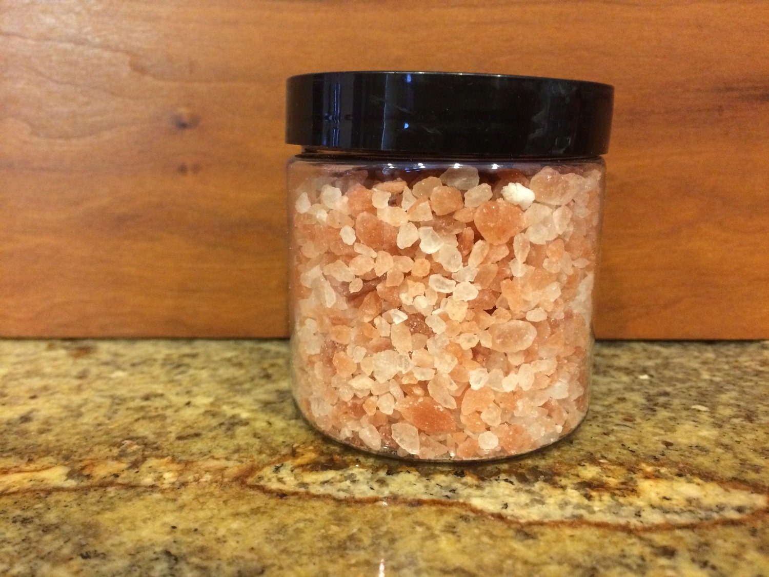 Pure Himalayan Pink Salt, Rock Salt in a Straight-sided Jar