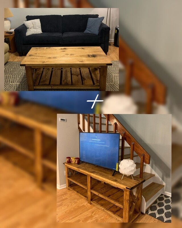 Rack Para Tv + Mesa Ratona Rustica