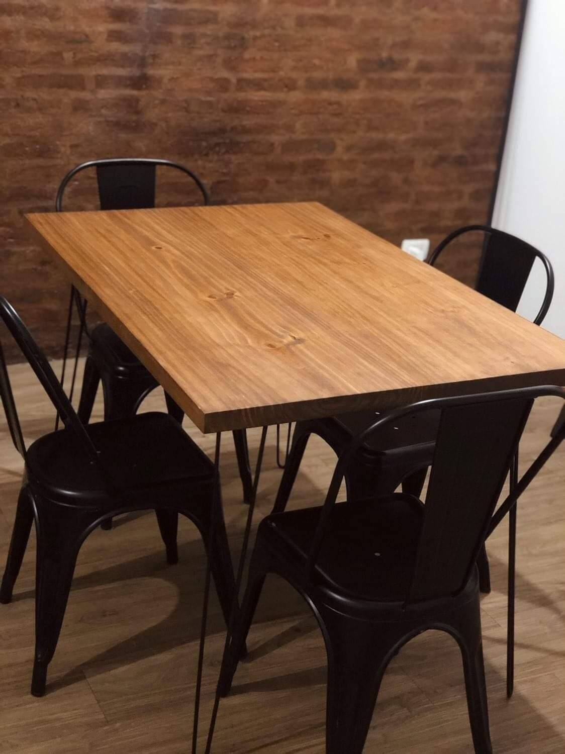 Mesa De Comedor Patas De Hierro