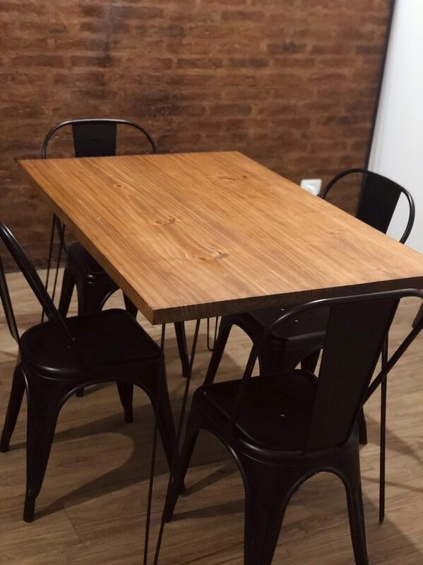 Mesa De Comedor Patas De Hierro