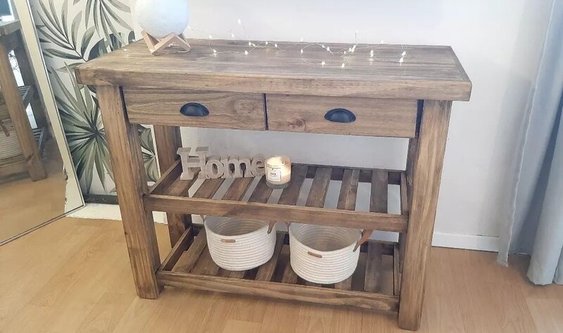 Mesa De Arrime Rústica Con Parrilla