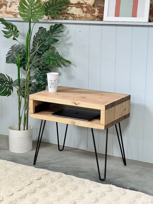 Mesa Ratona Elevable Con Patas Hierro