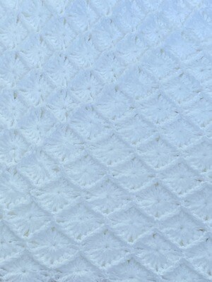 Baby Blanket White Pattern 4