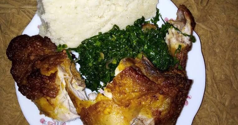 Ugali/Chicken/Spinach