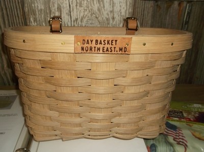 Bicycle Basket - 14.5x11x8.5, Leather Strap