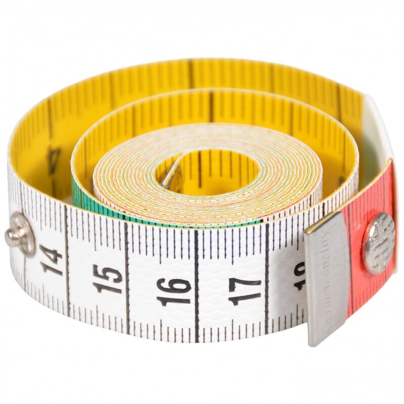 Måttband 150 cm , Flerfärgat med knapp