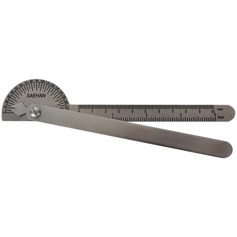 Vinkelmätare Goniometer 15cm, 180 gr i rostfritt stål