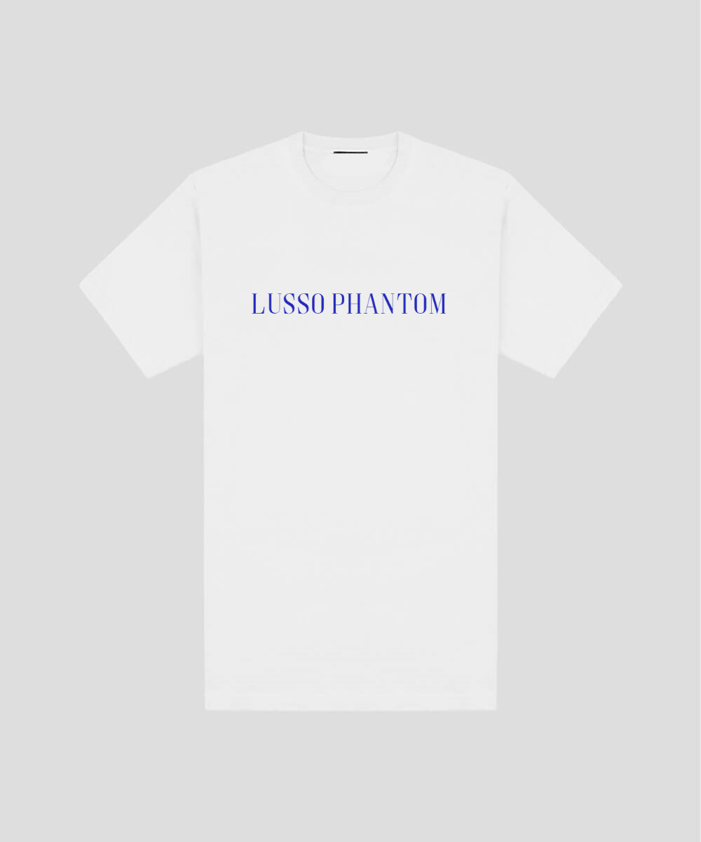 Luxury T-Shirt Bianco Madreperla Blu