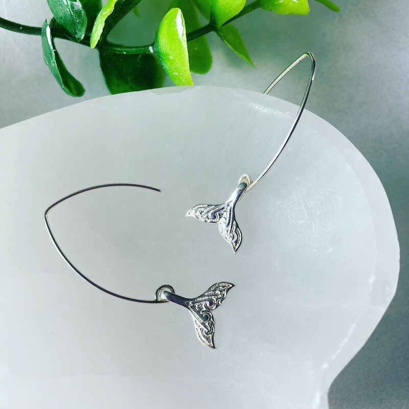 Mermaid Earrings Solid Sterling Silver