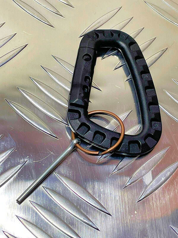 Carabiner D Shaped Tactical Clip Black