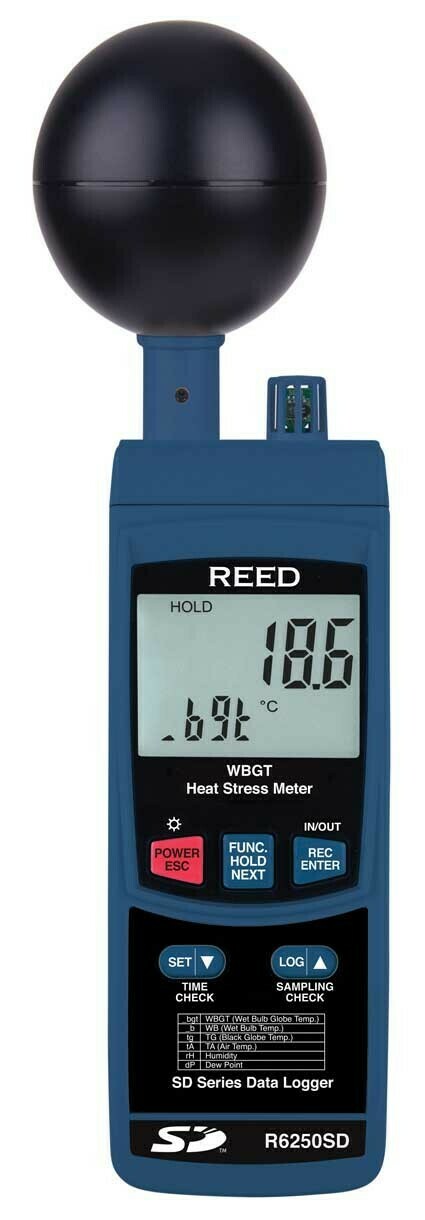 Data Logging Heat Stress Meter Model R6250SD