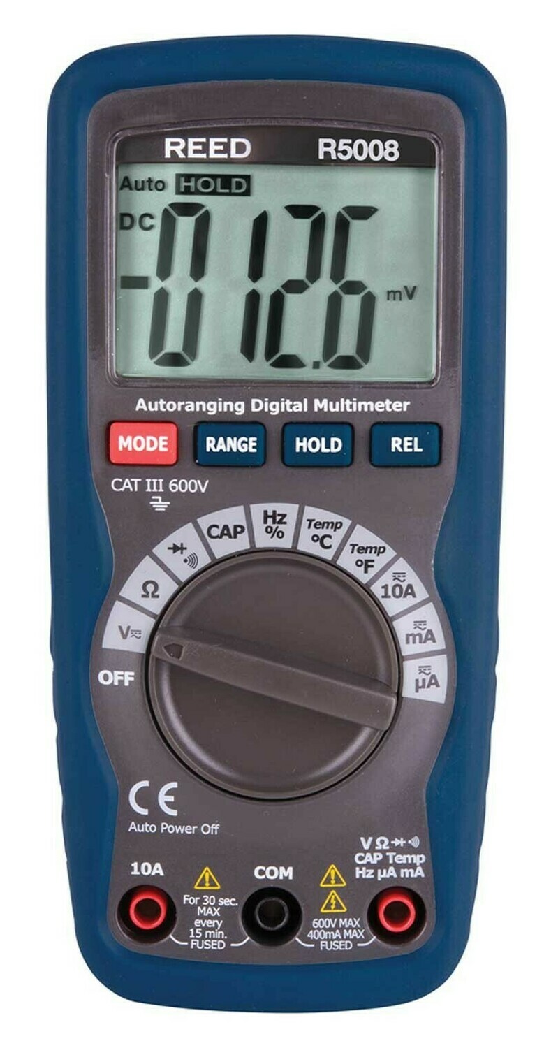 Compact Digital Multimeter with Temperature Model R5008