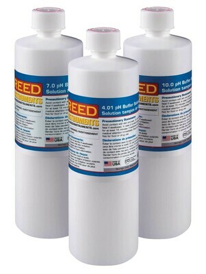 pH Buffer Solution Kit, 4.01, 7.00 and 10.00 pH, 500ML bottles Model R1400-KIT
