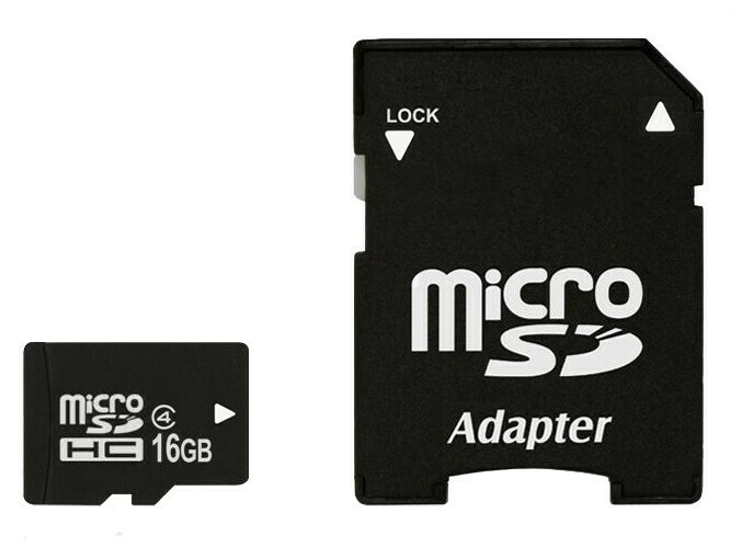 Micro SD Memory Card w/Adapter, 16GB Model RSD-16GB