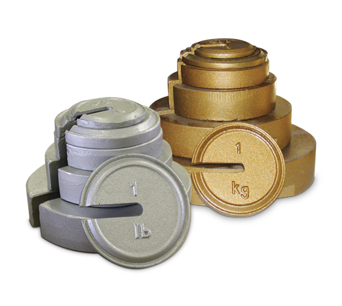 Cast Iron Calibration Weights - Slotted Interlocking and Hanger Weights Model RLCWSIH