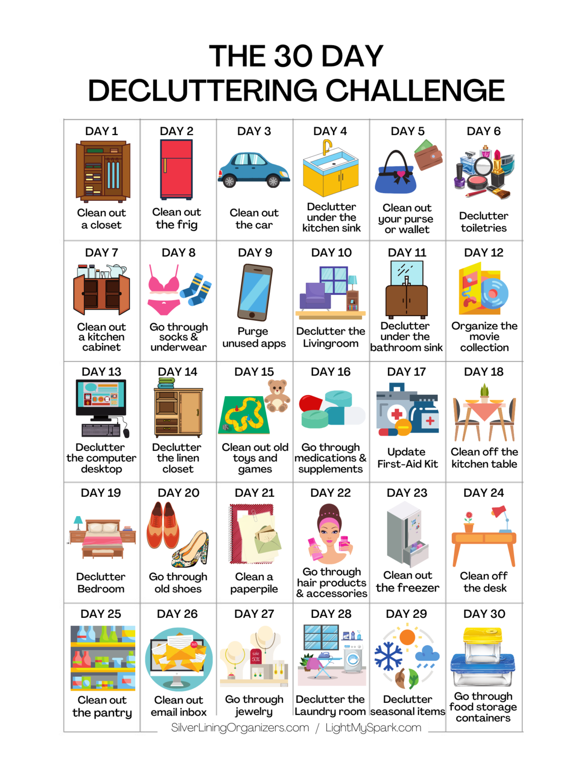 30 DAY DECLUTTERING CHALLENGE