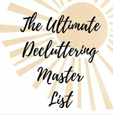 THE ULTIMATE DECLUTTERING MASTER LIST