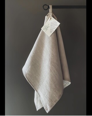 Extra Large Bath Towel Sheet Spa Wrap Natural Flax Linen With Tab