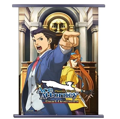 Phoenix Wright: Ace Attorney - Dual Destinies | Phoenix & Athena - Courtroom | 45" Wall Scroll